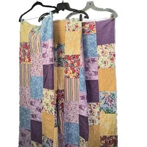 Patchwork Floral Quilt Throw
